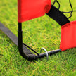 Folding Soccer Goal Set – Steel and Fiberglass – Red – Quick Assembly, Set of 2