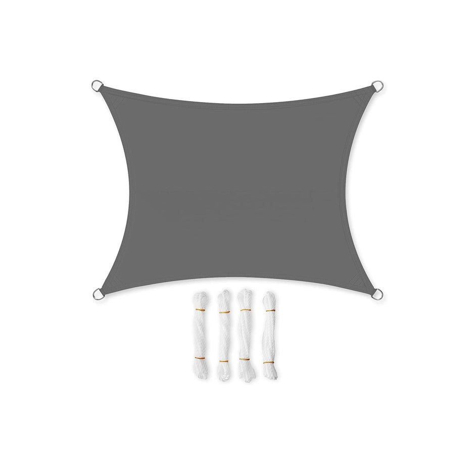 Sun Shade Sail – Tear-Resistant Polyester – Smoky Grey – 93% UV Protection, Water-Resistant