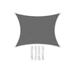 Sun Shade Sail – Tear-Resistant Polyester – Smoky Grey – 93% UV Protection, Water-Resistant