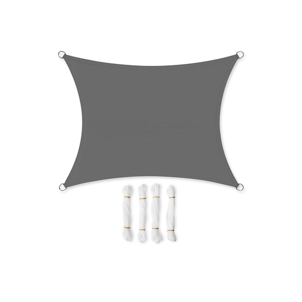 Sun Shade Sail – Tear-Resistant Polyester – Smoky Grey – 93% UV Protection, Water-Resistant