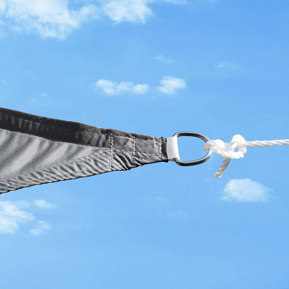 Sun Shade Sail – Tear-Resistant Polyester – Smoky Grey – 93% UV Protection, Water-Resistant