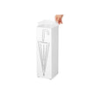 Umbrella Stand – Metal – White – Square with Hooks and Drip Tray