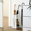 Umbrella Stand – Metal – White – Square with Hooks and Drip Tray