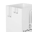 Umbrella Stand – Metal – White – Square with Hooks and Drip Tray
