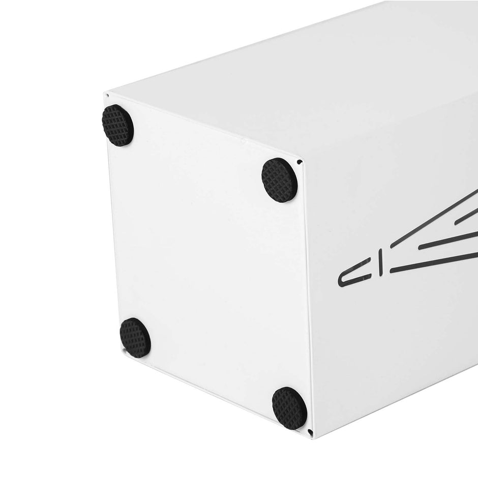 Umbrella Stand – Metal – White – Square with Hooks and Drip Tray