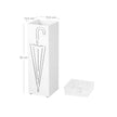Umbrella Stand – Metal – White – Square with Hooks and Drip Tray