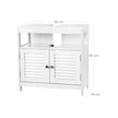 Under Sink Cabinet – MDF – White – Damp-Resistant, Double Shutter Doors, 2 Compartments