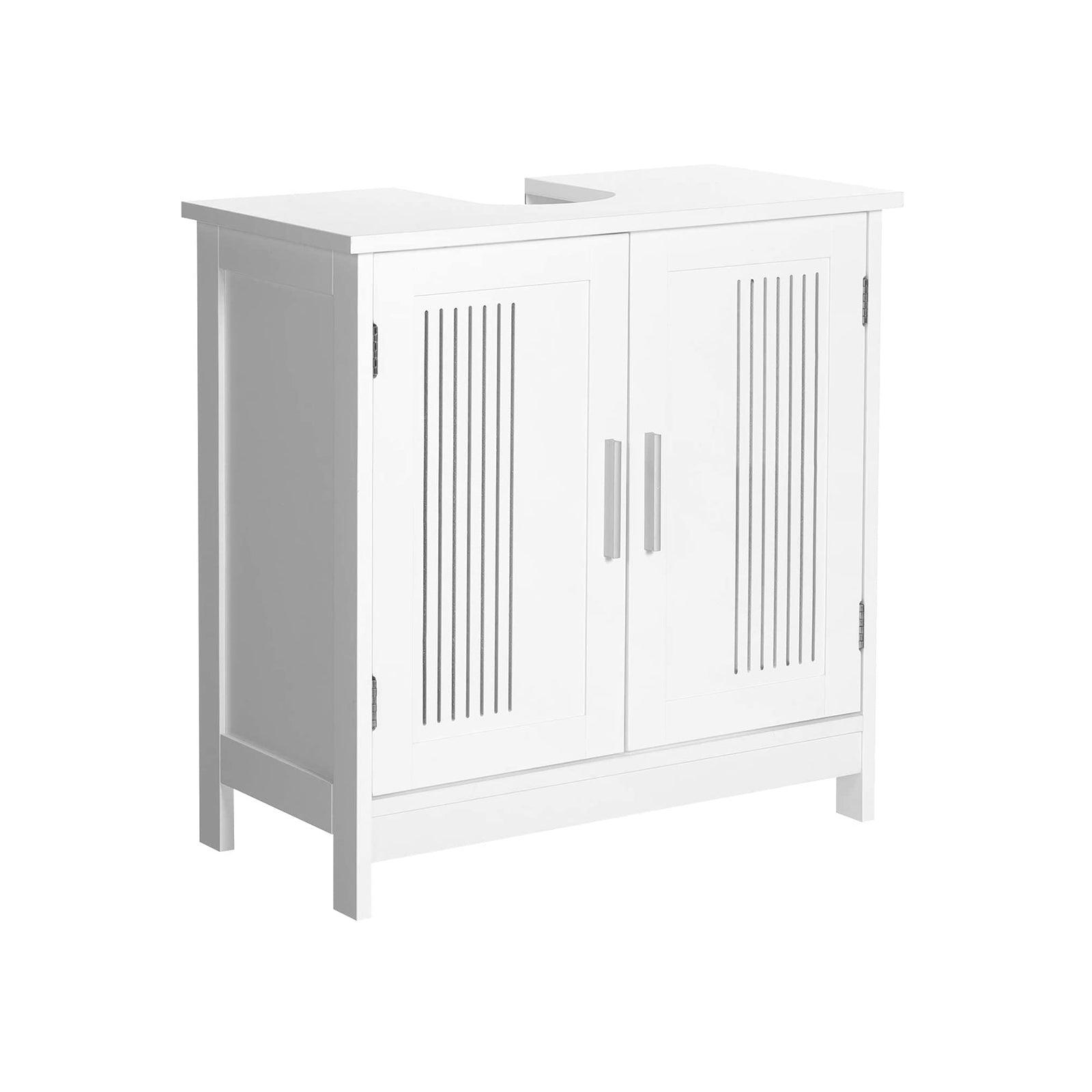 Under Sink Cabinet – MDF – Matte White – Double Door with Adjustable Shelf