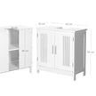 Under Sink Cabinet – MDF – Matte White – Double Door with Adjustable Shelf