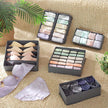 Underwear Drawer Organisers – Fabric – Grey – Foldable Set of 8 for Bras, Socks, Ties, and Scarves