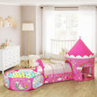 Kids Play Tent – Fabric – Pink – 3-in-1 Unicorn Princess Theme with Tunnel and Ball Pit