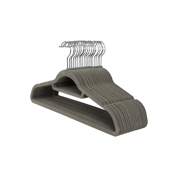 Velvet Clothes Hangers – Velvet – Grey – Ultra Thin Space Saving with Tie Organizer and 360 Degree Swivel Hook, 50 Pack