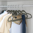 Velvet Clothes Hangers – Velvet – Grey – Ultra Thin Space Saving with Tie Organizer and 360 Degree Swivel Hook, 50 Pack