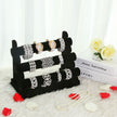 Jewellery Display Stand – Velvet – Black – 3-Bar Tangle-Free Organizer
