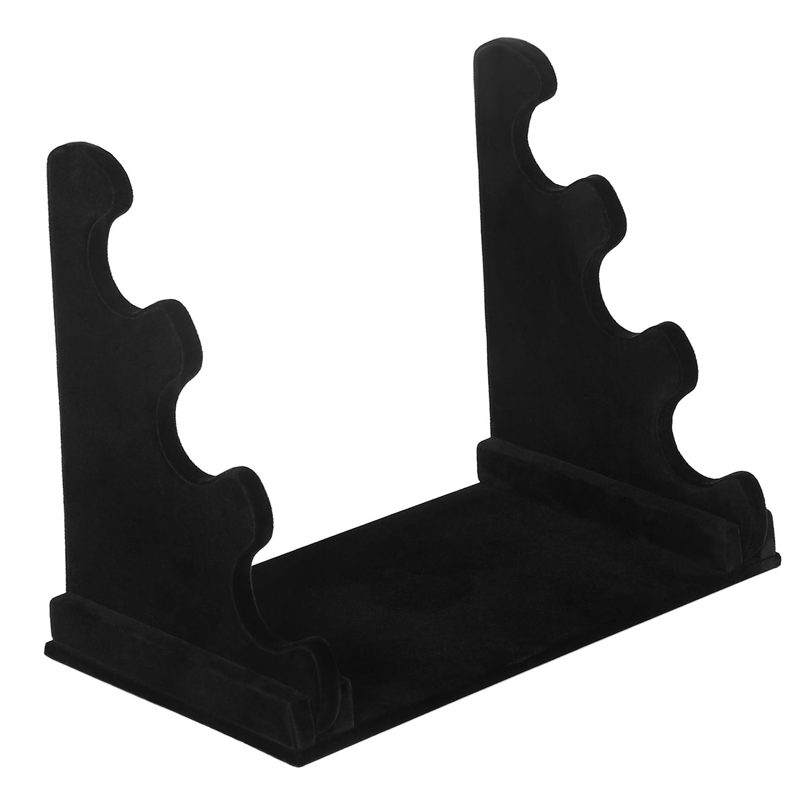 Jewellery Display Stand – Velvet – Black – 3-Bar Tangle-Free Organizer