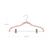 Velvet Trouser Hangers – Velvet – Grey – Non-Slip Space Saving with Clips and 360° Rotating Hook, 12 Piece Set