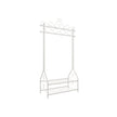 Vintage Coat Rack – Metal and Wood – Cream – Includes Garment Rail and 2 Shelves