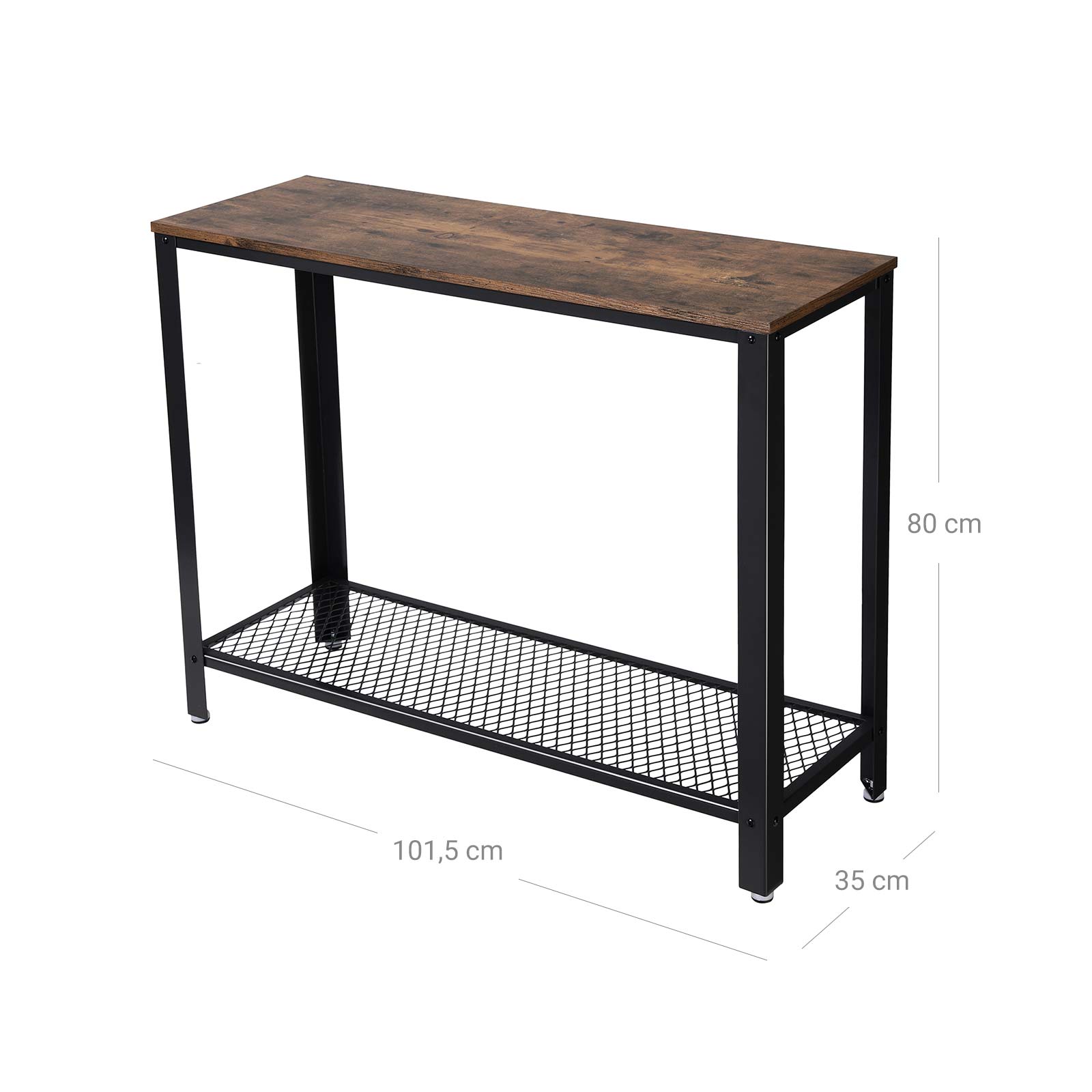 Vintage Console Table – Wood – Brown – Stable Design for Entryway and Living Room