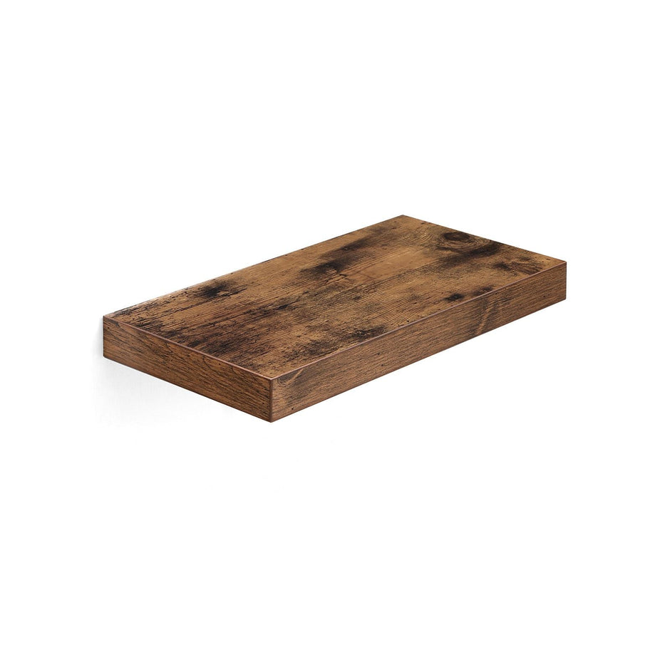 Floating Shelf – MDF – Rustic Brown – Wall Mounted Display Storage