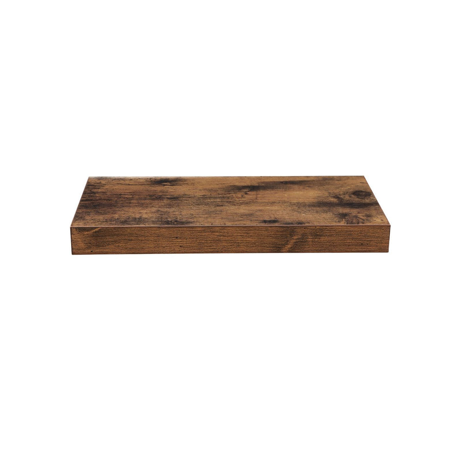 Floating Shelf – MDF – Rustic Brown – Wall Mounted Display Storage