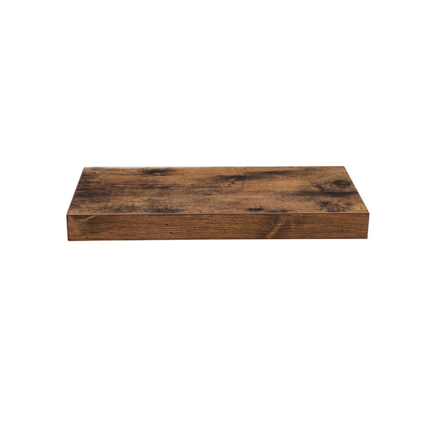 Floating Shelf – MDF – Rustic Brown – Wall Mounted Display Storage