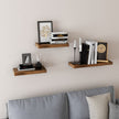 Floating Shelf – MDF – Rustic Brown – Wall Mounted Display Storage