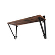Vintage Floating Shelves – Wood and Metal – Rustic Brown – Set of 2 Wall Mounted Display Ledges