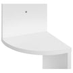5-Tier Floating Wall Corner Shelf – Wood – White – Zigzag Design