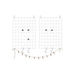 Wall Grid Photo Display – Metal Mesh – Rose Gold – Multifunctional Art Decor with Clips and Hemp Cord