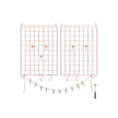 Wall Grid Photo Panel – Metal Mesh – Rose Gold – Set of 2 with S Hooks and Clips
