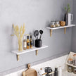 Floating Wall Mounted Shelves – Wood – White and Natural – Set of 2, Max Capacity 15 kg Each