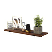 Wall Mounted Floating Shelves – MDF – Brown & Black – Set of 2, Retro Style, Max Capacity 15 kg Each