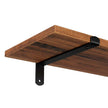 Wall Mounted Floating Shelves – MDF – Brown & Black – Set of 2, Retro Style, Max Capacity 15 kg Each