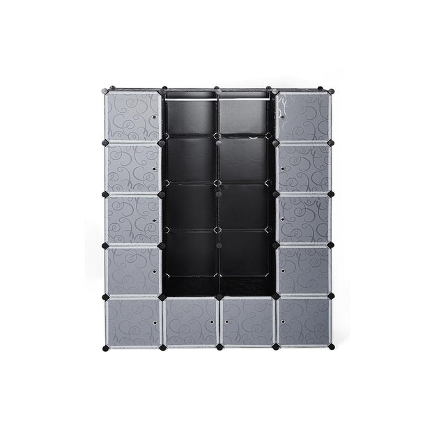 Wardrobe – Metal – Black – Two Clothes Rails, Spacious Storage