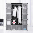 Wardrobe – Metal – Black – Two Clothes Rails, Spacious Storage