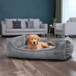 Dog Bed – Fabric – Brown – XXL with Removable Cover