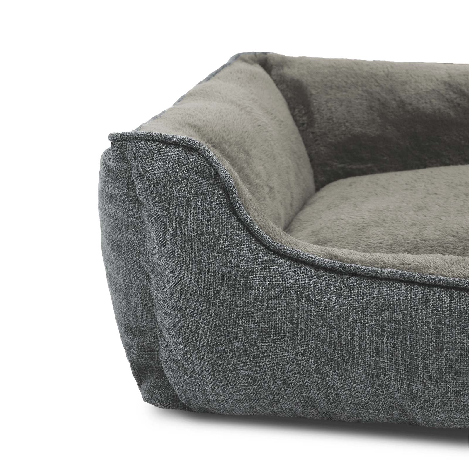 Dog Bed – Fabric – Brown – XXL with Removable Cover