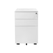 Lockable Steel File Cabinet – Steel – White – Mobile Design with 3 Drawers and Suspension File Hanging Rails