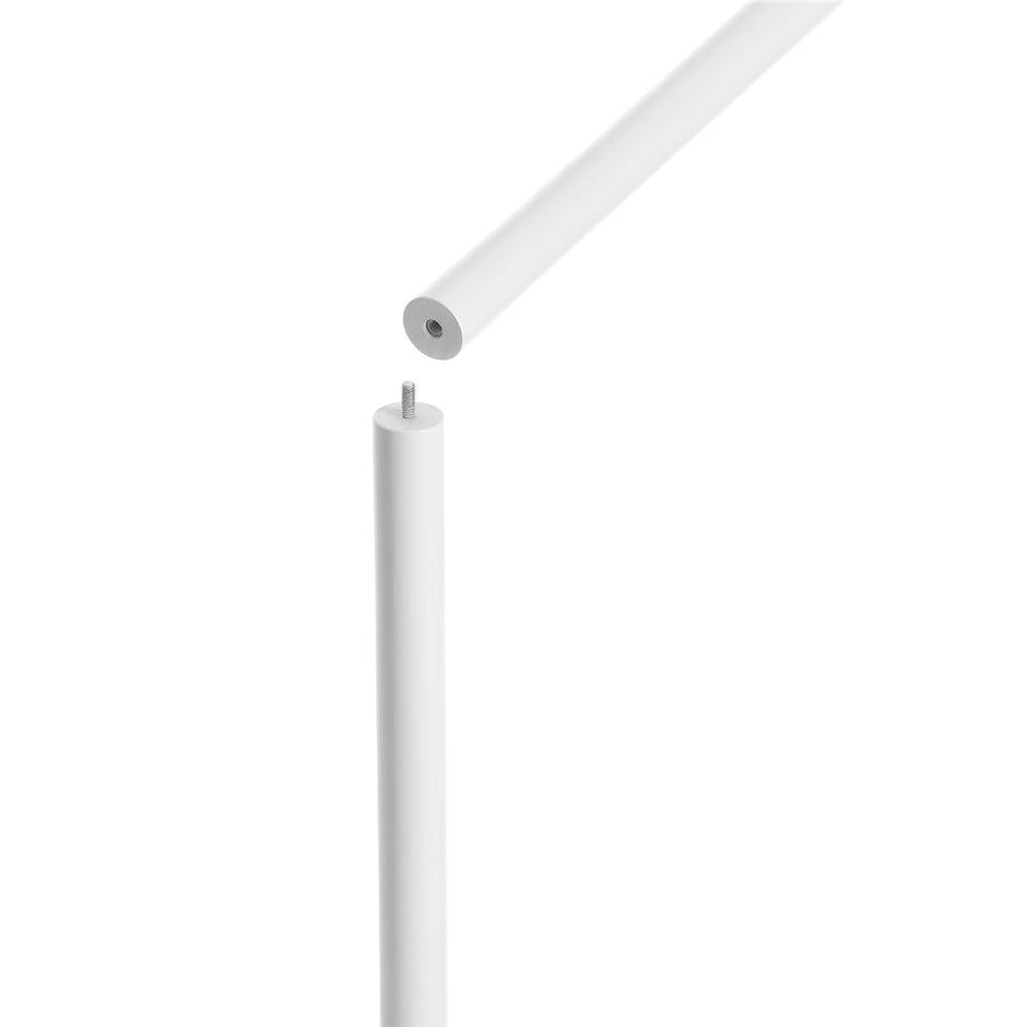 Hall Tree – Wood – White – Free Standing with 7 Rounded Hooks