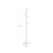 Hall Tree – Wood – White – Free Standing with 7 Rounded Hooks