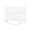 Wire Wall Grid Panel – Metal – Rose Gold – Multifunctional Photo Display Set of 2