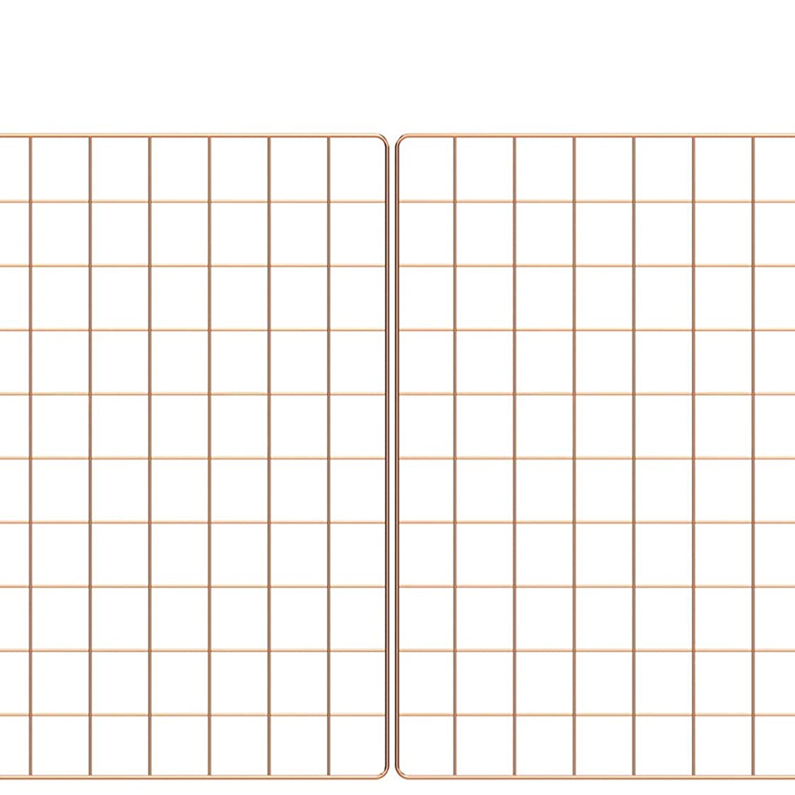 Wire Wall Grid Panel – Metal – Rose Gold – Multifunctional Photo Display Set of 2