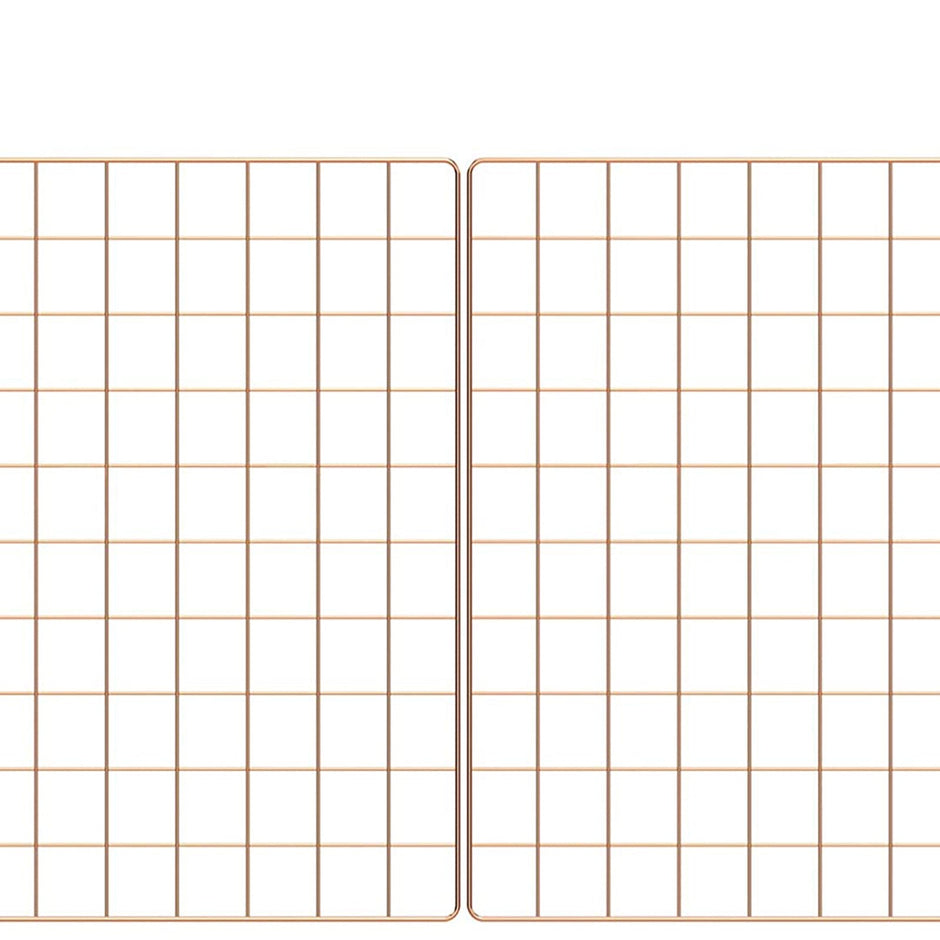 Wire Wall Grid Panel – Metal – Rose Gold – Multifunctional Photo Display Set of 2