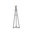 Coat Rack Stand – Beech Wood – Black and Natural Grain – 9 Hooks for Clothes, Hats, and Bags