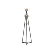 Coat Rack Stand – Beech Wood – Black and Natural Grain – 9 Hooks for Clothes, Hats, and Bags