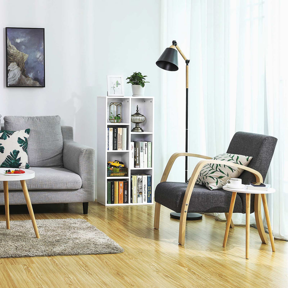 Bookcase – Wood – Oak – 7 Grid Design
