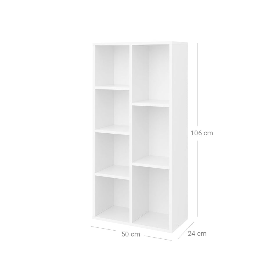 Bookcase – Wood – Oak – 7 Grid Design