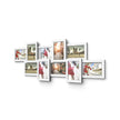 Photo Frame – White Wood Grain – Wall Mounted – Collage for 10 Photos (4