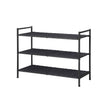 3-Tier Shoe Rack – Polyrattan – Smoky Grey – Stackable with Adjustable Shelves