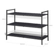 3-Tier Shoe Rack – Polyrattan – Smoky Grey – Stackable with Adjustable Shelves